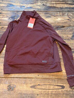 NEW REI Co-Op Swiftland Insulated Mid Layer Running Top Womens XL Maroon Soft